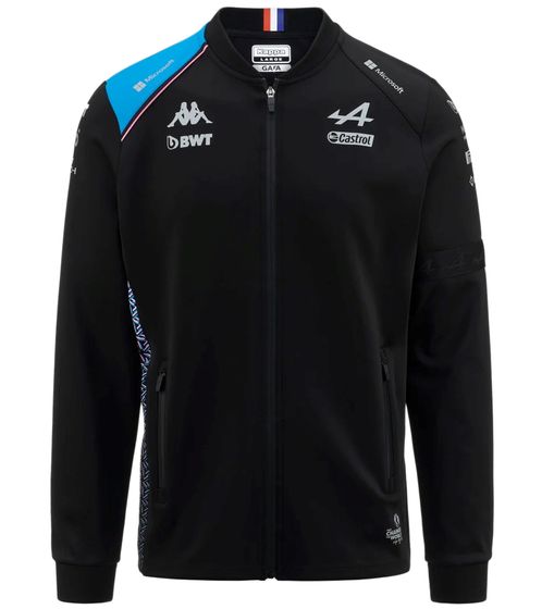 Kappa X ALPINE Formel 1 Kinder Jacke mit elastischem Interlock-Stoff Übergangs-Jacke 321J8LW AF1 A12 Schwarz