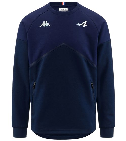 Kappa X ALPINE Formel 1 F1 Herren Winter-Pullover Rundhals-Pullover mit Baumwollanteil Sweatshirt 381I8XW AF1 A03 Navy