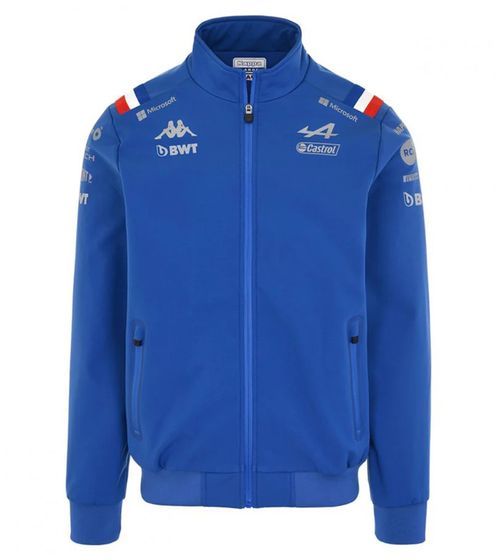 Giacca softshell da bambino Kappa X ALPINE Formula 1 F1, giacca da transizione impermeabile 321B7DW AF1 063 blu