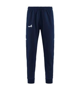 Kappa X ALPINE Formula 1 F1 pantalon de sport pour enfants avec contenu en coton pantalon de loisirs homewear joggers 371G1CW AF1 A03_K bleu foncé