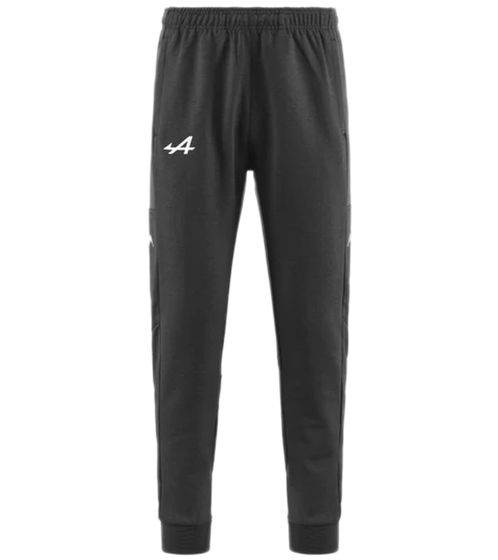 Kappa X ALPINE Formula 1 F1 men's joggers with cotton content, jogging pants, leisure pants, homewear 371G1CW AF1 A04 dark gray