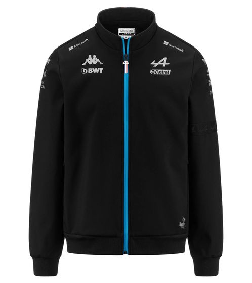 Kappa X ALPINE Formel 1 Ambacy Kinder Softshell-Jacke mit Polarfleece-Futter Mädchen Jungen Übergangs-Jacke Jugendliche 361D53W AF1 005 Schwarz