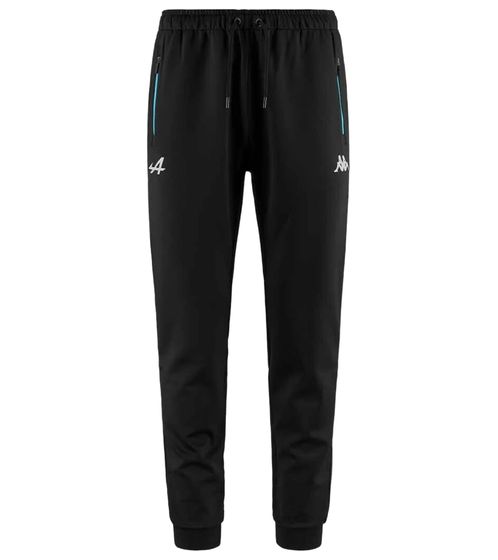 Kappa X ALPINE Fórmula 1 F1 Joggers de hombre con tejido elástico, pantalones de jogging, pantalones de ocio, ropa de casa 331D2JW AF1 005 negro