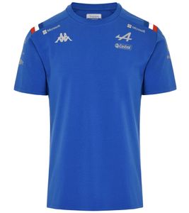 Kappa X ALPINE Formel 1 F1 Herren T-Shirt mit HYDRO WAY PROTECTION-Technologie Kurzarm-Shirt 331915W AF1 063_H Blau