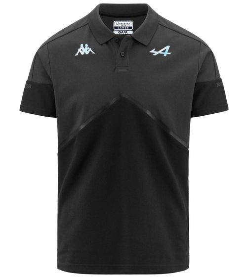 Kappa X ALPINE Formula 1 F1 Angai men's polo shirt cotton top short sleeve shirt 341D2PW AF1 A04 dark grey