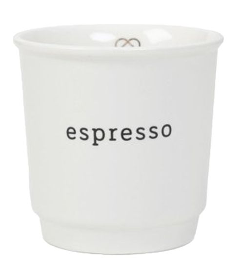 Homla Vamos cup timeless espresso cup made of porcelain in 100ml logo print 222936 white