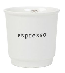 Homla Vamos cup timeless espresso cup made of porcelain in 100ml logo print 222936 white