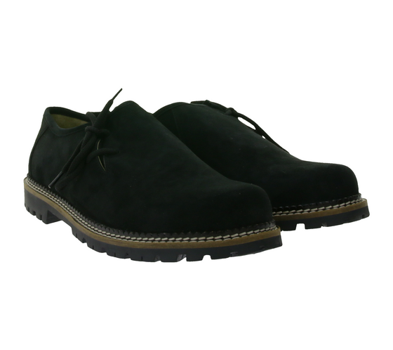 STONEROCK Wildbock Uni Scarpe Tradizionali da Uomo Scarpe in Vera Pelle Haferl Scarpe Stringate 1001 Nero