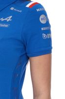 Polo de mujer Kappa X ALPINE Formula 1 Team Ocon Gasly con camiseta de manga corta de algodón HydroWayProtection 35163WW AF1 en azul o negro