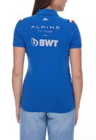 Polo de mujer Kappa X ALPINE Formula 1 Team Ocon Gasly con camiseta de manga corta de algodón HydroWayProtection 35163WW AF1 en azul o negro