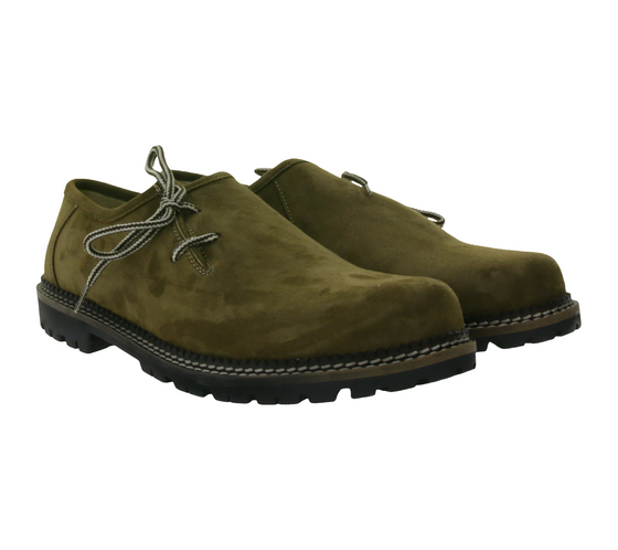 STONEROCK Chaussures traditionnelles en daim pour femmes et hommes, chaussures en cuir véritable, chaussures Haferl, chaussures à lacets 1001/1 marron