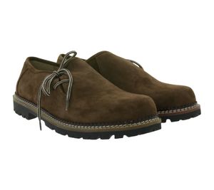 STONEROCK Wildbock Uni Herren schlichte Trachten-Schuhe Echtleder-Schuhe Haferl-Schuhe Schnür-Schuhe 1001 Dunkelbraun