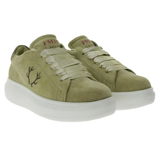 BOUTIQUE LE SCARPE sneakers da donna, sneakers alla moda in vera pelle St. Moritz Limited Edition 581 marrone