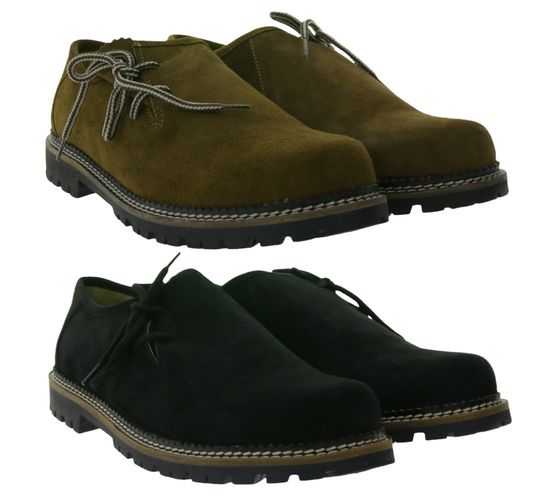 STONEROCK Wildbock Uni Scarpe Tradizionali da Uomo Scarpe in Vera Pelle Haferl Scarpe Stringate 1001 Marrone o Nero