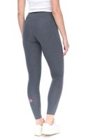 Leggings sportivi da donna adidas Tight Tig con accattivanti dettagli del marchio a contrasto pantaloni fitness HS5285 grigio/rosa