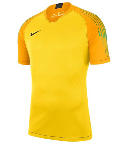 Maglia sportiva da uomo NIKE Gardien II con tecnologia Dri-FIT maglia da allenamento traspirante a maniche corte 894512-719 gialla