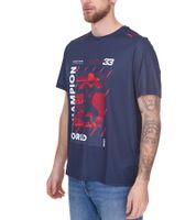 PUMA x Red Bull Racing F1 Max Verstappen Weltmeister Herren T-Shirt mit Grafikdruck auf Front- und Rückseite Sport-Shirt 763381 01 Navy