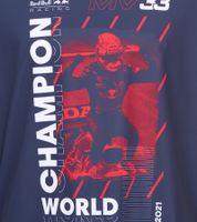 PUMA x Red Bull Racing F1 Max Verstappen Weltmeister Herren T-Shirt mit Grafikdruck auf Front- und Rückseite Sport-Shirt 763381 01 Navy