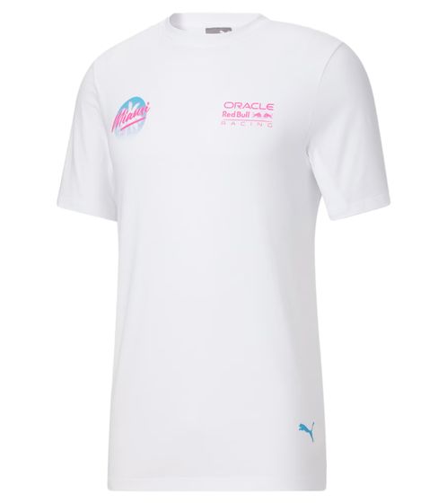 PUMA x Red Bull Racing Miami Graphic Tee Men's T-Shirt with large back print Cotton Shirt 620321 01 White