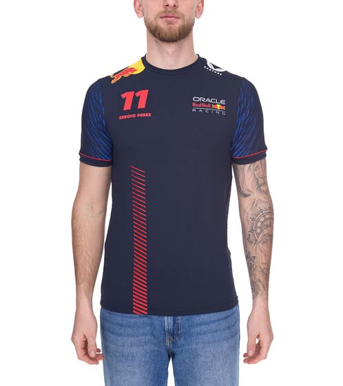 Oracle Red Bull Racing F1 Sergio Perez Herren T-Shirt mit Grafikdruck auf Front- und Rückseite Sport-Shirt TM3184 Navy