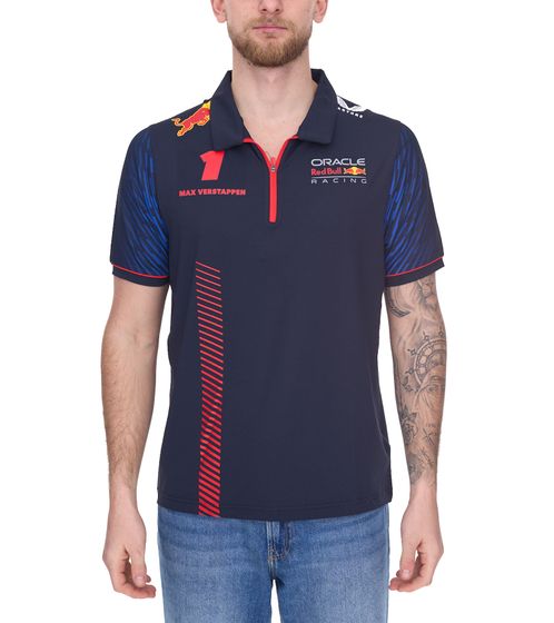 T-shirt da uomo Oracle Red Bull Racing F1 Max Verstappen con stampa grafica sul davanti e sul retro della maglietta sportiva TM3181 Navy