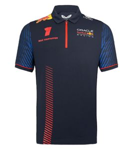 Oracle Red Bull Racing F1 Max Verstappen Herren Polo-Hemd mit Grafikdruck auf Front- und Rückseite Polo-Shirt TM3181 Navy