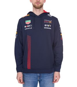 Oracle Red Bull Racing Formel1 2023 Herren Hoodie mit Sponsorenlogos Baumwoll-Sweater TM2648 Navy