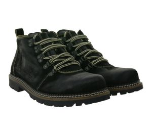 STONEROCK Himalayan Almond Herren Trachten-Schuhe Echtleder-Schuhe Winter-Boots Herbst-Stiefel 3001 Schwarz/Grau