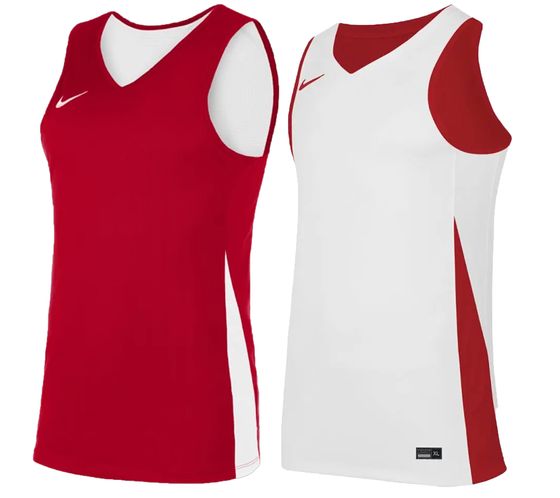 NIKE Team Basketball Reversible Jersey 20 Camiseta deportiva para hombre con tecnología Dri-FIT Camiseta de entrenamiento Camiseta sin mangas NT0203-657 Rojo