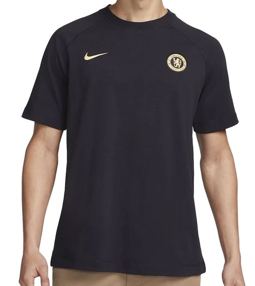 NIKE Chelsea FC 23/24 T-shirt pour homme Chemise de sport en coton Fanwear DV5102-426 Noir