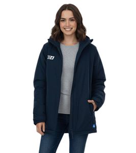 Outfitter OCEAN FABRICS TAHI Damen nachhaltige Winter-Jacke mit verstellbarer Kapuze Herbst-Jacke OUT-W-1035-OTW-42 Dunkelblau