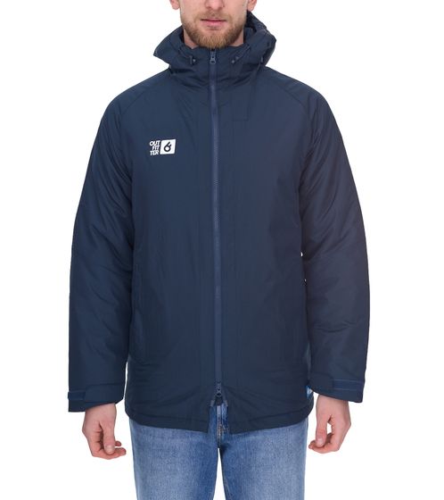 Outfitter OCEAN FABRICS TAHI men's sustainable winter jacket with adjustable hood autumn jacket OUT-M-1035-OTW-42 dark blue