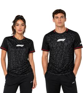 Maillot de sport unisexe Formule 1 F1 à col rond avec imprimé camouflage discret 701222547 001 Noir/Rouge