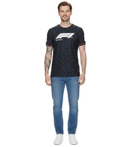 Chemise à col rond pour hommes Formula 1 F1 avec maillot de sport à imprimé camouflage subtil 701222547 001 noir/rouge