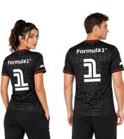Maillot de sport unisexe Formule 1 F1 à col rond avec imprimé camouflage discret 701222547 001 Noir/Rouge