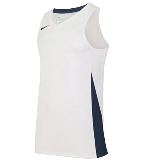 NIKE Team Basketball Herren Tank-Top mit DryFit Sport-Shirt Trainings-Shirt NT0199-101 Weiß/Dunkelblau