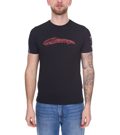 ALFA ROMEO Stealth Herren T-Shirt Kurzarm-Shirt mit Kimi Räikkönen Iceman-Logo ARR_KRTS762 Schwarz/Rot