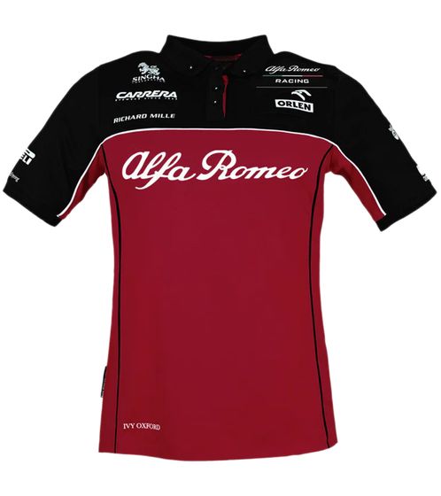 ALFA ROMEO polo shirt for boys, short-sleeved shirt, everyday shirt ARR_RTCPOK22 red/black