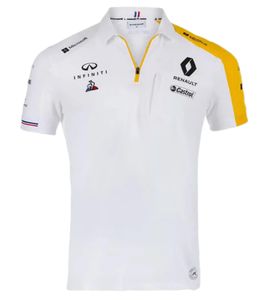 Polo da uomo a maniche corte in cotone Le Coq Sportif Fomel 1 F1 Renault 1910983 Bianco