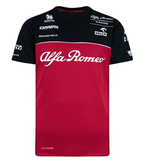 ALFA ROMEO RP Team Herren T-Shirt Kurzarm-Shirt aus der Race Team Collection ARR_RTCTS17 Rot/Schwarz