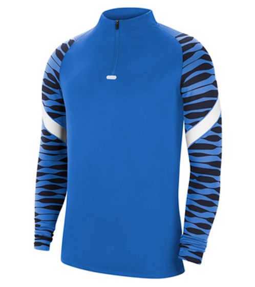 NIKE Strike 21 Dry Drill Longsleeve Herren Trainingsjacke mit Half-Zip Sportjacke mit Dry-Fit CW5858-463 Blau