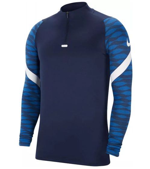 NIKE Strike 21 Dry Drill Longsleeve Herren Trainingsjacke mit Half-Zip Sportjacke mit Dry-Fit CW5858-451 Blau