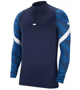 NIKE Strike 21 Dry Drill Longsleeve Men's Training Jacket with Half-Zip Sports Jacket with Dry-Fit CW5858-451 Blue