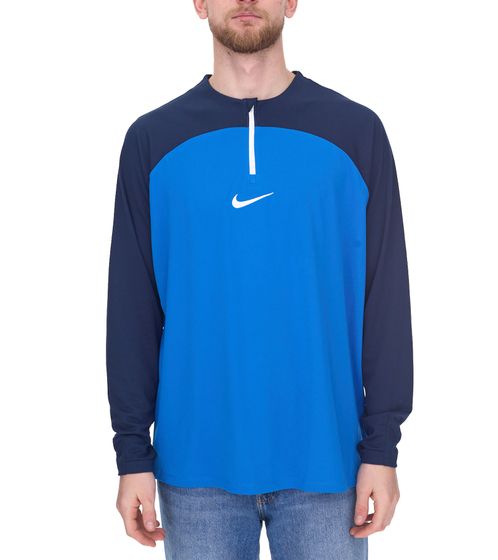 Giacca da allenamento NIKE Academy Pro Dry Drill a maniche lunghe da uomo con mezza zip Giacca sportiva con vestibilità asciutta DH9230-463 Blu