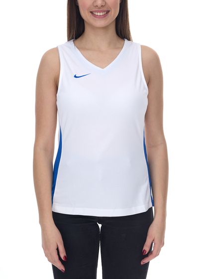 NIKE Team Basketball Damen Tank-Top mit DryFit Sport-Shirt Trainings-Shirt NT0211-102 Weiß/Blau