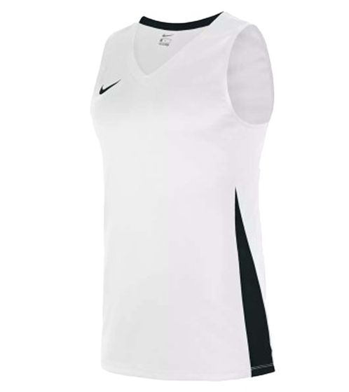 NIKE Team Basketball Damen Tank-Top mit DryFit Sport-Shirt Trainings-Shirt NT0211-100 Weiß/Schwarz