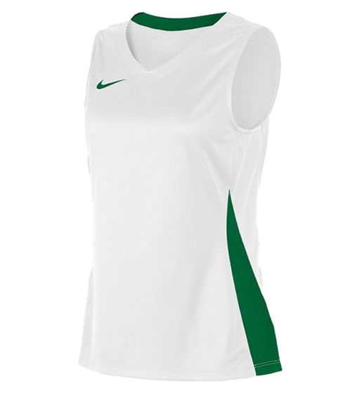 NIKE Team Fitness Damen Tank-Top mit DryFit Sport-Shirt Trainings-Shirt NT0211-104 Weiß/Grün