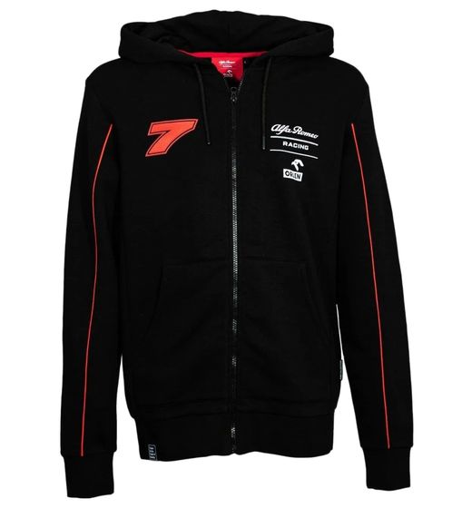 Veste à capuche pour homme ALFA ROMEO RACING de la collection Kimi Räikkönen, veste en coton, veste sweat, veste de tous les jours ARR_KRSWH65 noir