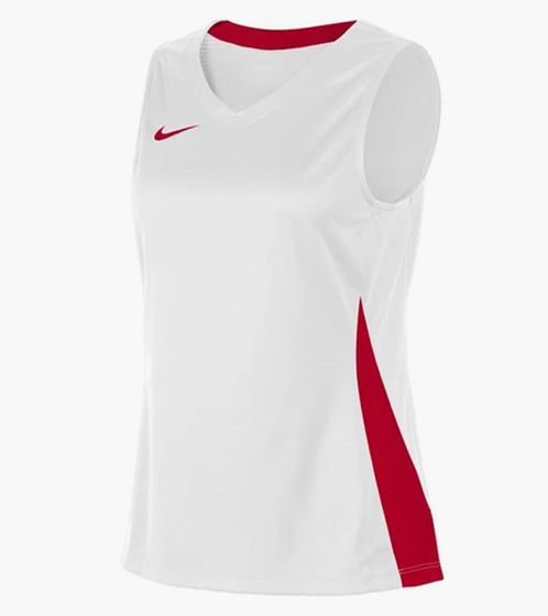 NIKE Team Basketball Damen Tank-Top mit DryFit Sport-Shirt Trainings-Shirt NT0211-103 Weiß/Rot