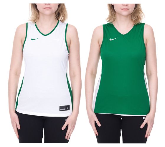 NIKE Team Basketball Canotta reversibile da donna con tecnologia Dri-FIT Maglia da allenamento Maglietta sportiva reversibile NT0213-302 Verde/Bianco